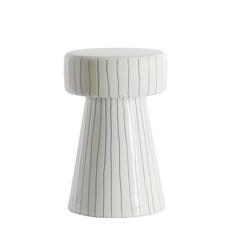 SIDE TABLE WAD SHINY WHITE BLACK - CAFE, SIDE TABLES